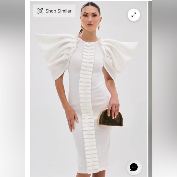 AKIRA Dresses & Skirts - AKIRA White Ruffled Long Sleeve Dress